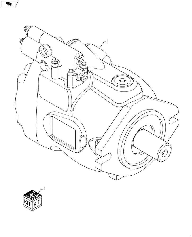 Схема запчастей Case IH QUADTRAC 450 - (35.106.06) - HYDRAULIC PUMP - MEGAFLOW, 85CC (35) - HYDRAULIC SYSTEMS