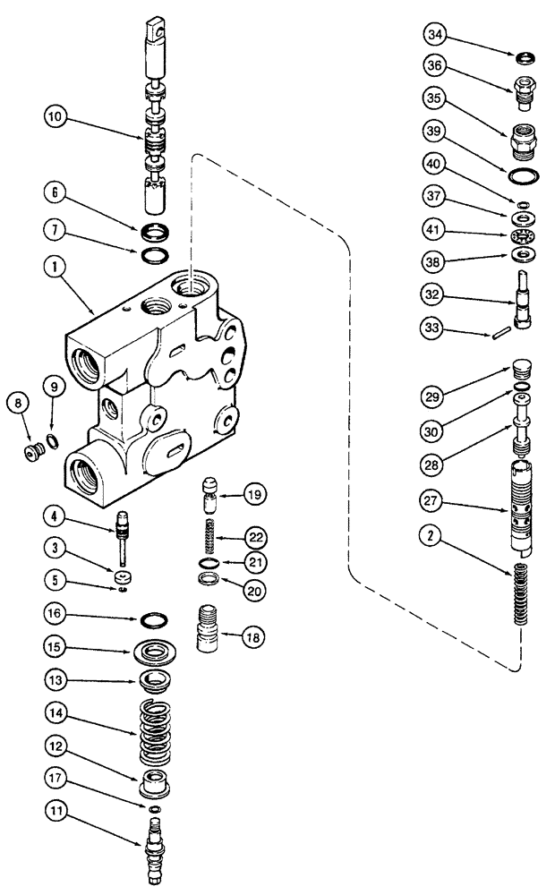 Схема запчастей Case IH 7230 - (8-058) - HYDRAULIC REMOTE VALVE ASSEMBLY, FIRST REMOTE WITH LOAD CHECK (08) - HYDRAULICS