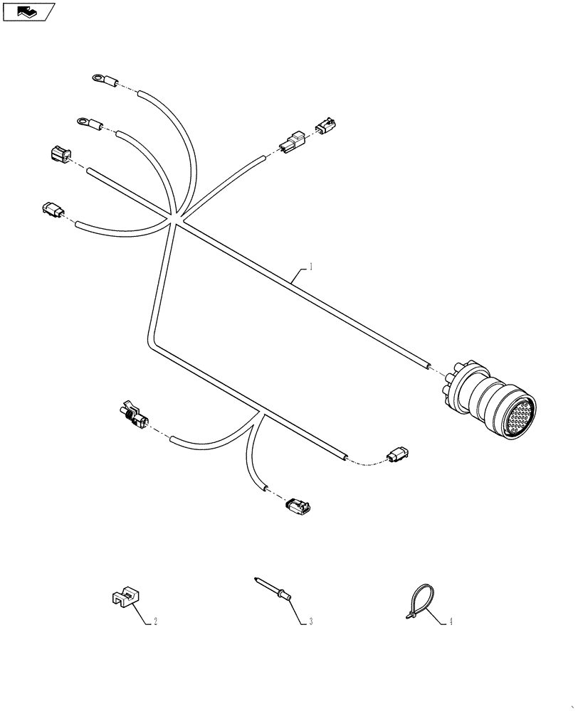 Схема запчастей Case IH 6130 - (55.100.62) - HARNESS, FEEDER (55) - ELECTRICAL SYSTEMS