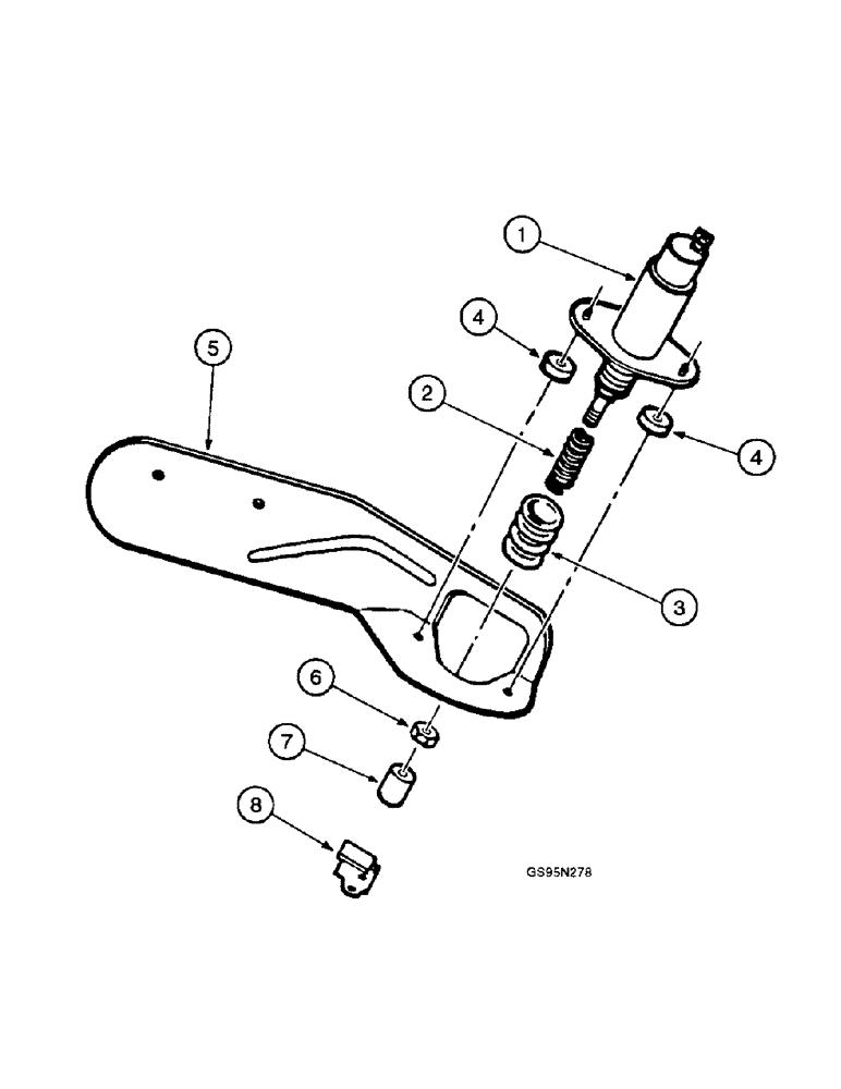 Схема запчастей Case IH DT-466B - (9E-084) - INJECTION PUMP ELECTRIC SHUT-OFF AND MOUNTING 