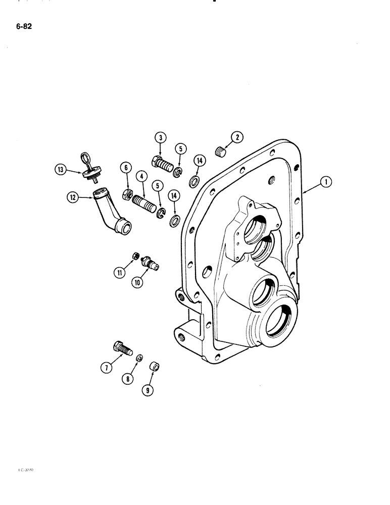 Схема запчастей Case IH 2096 - (6-082) - PTO HOUSING (06) - POWER TRAIN