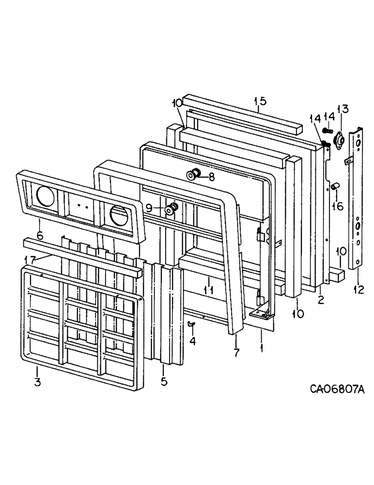 Схема запчастей Case IH 4586 - (06-04) - COOLING, GRILLE, SUPPORT, SHUTTER AND SCREEN Cooling