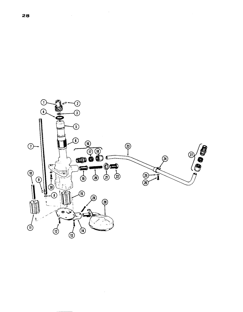 Схема запчастей Case IH 1200 - (028) - OIL PUMP, (451) DIESEL ENGINE (02) - ENGINE