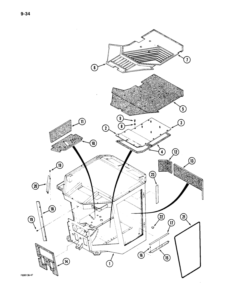 Схема запчастей Case IH 9150 - (9-34) - CAB FLOORMATS (09) - CHASSIS/ATTACHMENTS