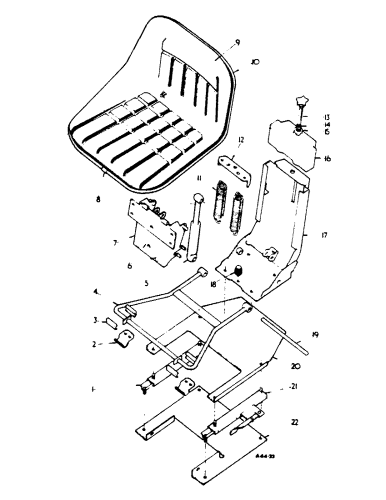 Схема запчастей Case IH 444 - (6-79) - BOSTROM SUSPENSION SEAT (09) - CHASSIS