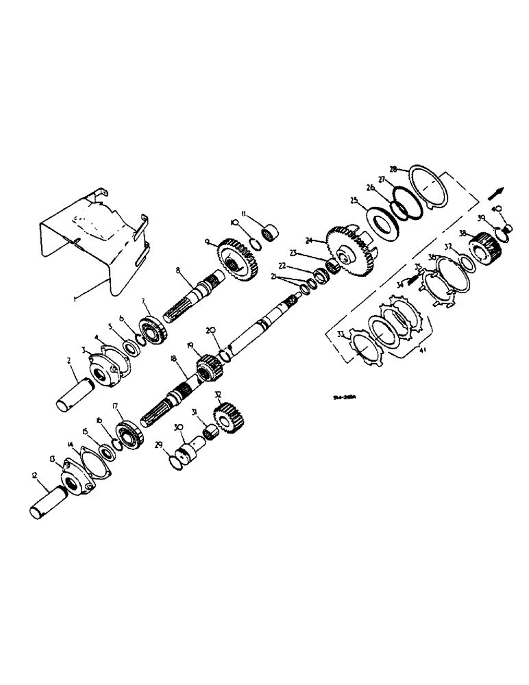 Схема запчастей Case IH 454 - (07-56) - INDEPENDENT POWER TAKE OFF, DUAL SPEED, 454/008078 UP, 2400/000692 UP (04) - Drive Train