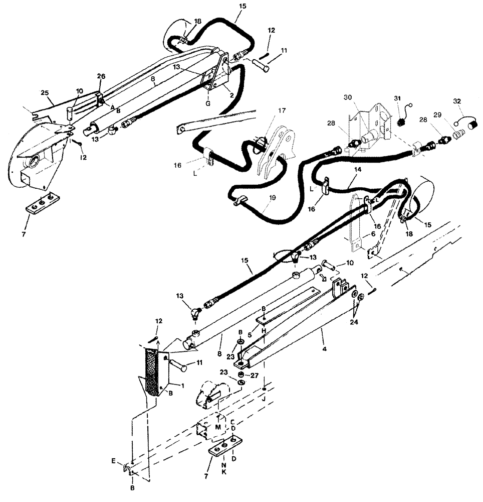 Схема запчастей Case IH 2042 - (09-20) - HYDRAULIC CIRCUIT REEL FORE/AFT - 30.0 FOOT HEADER 