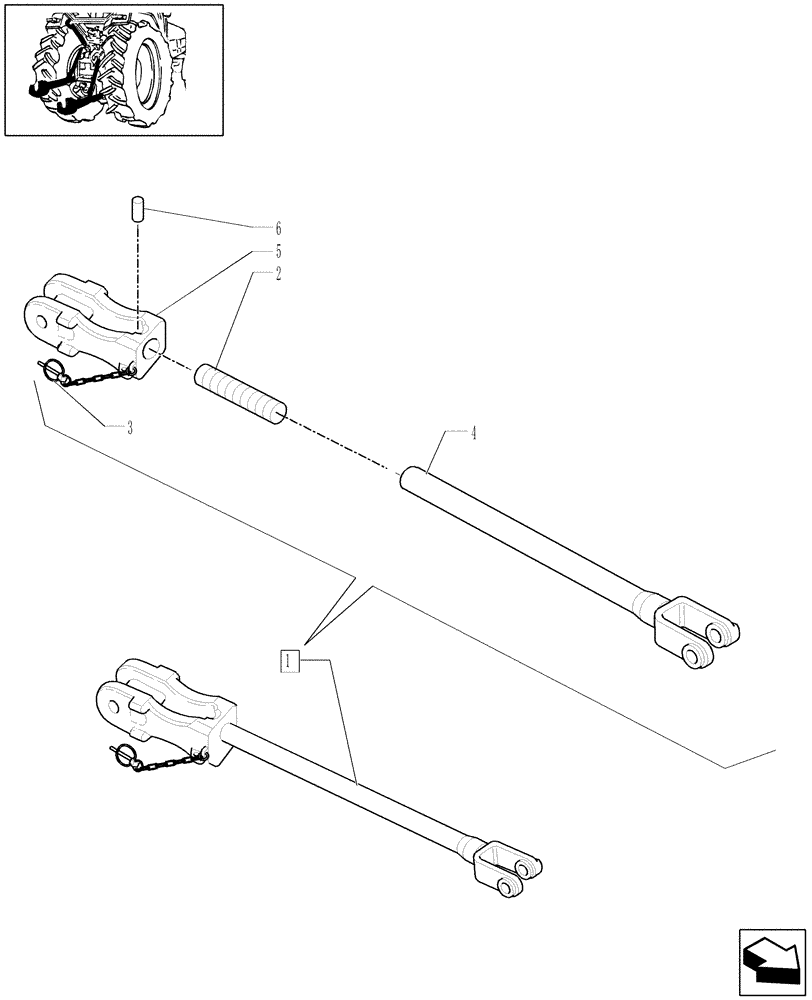 Схема запчастей Case IH MAXXUM 110 - (1.89.6/ C) - LIFT ROD - PARTS (STD + VAR.330923-330970-330971) (09) - IMPLEMENT LIFT