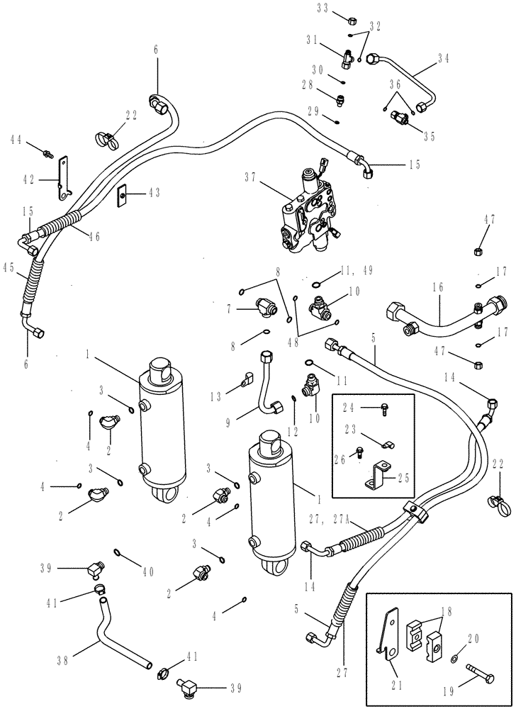 Схема запчастей Case IH MAGNUM 255 - (08-07) - HYDRAULIC SYSTEM - HITCH (08) - HYDRAULICS