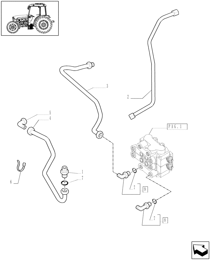 Схема запчастей Case IH JX1085C - (719124070[04]) - (DIA KIT) TWO MID-MOUNT KIT (1 S/D+1 S/D WITH FLOAT) W/ JOYSTICK & #4 QUICK COUPLERS (18) - VARIATIONS