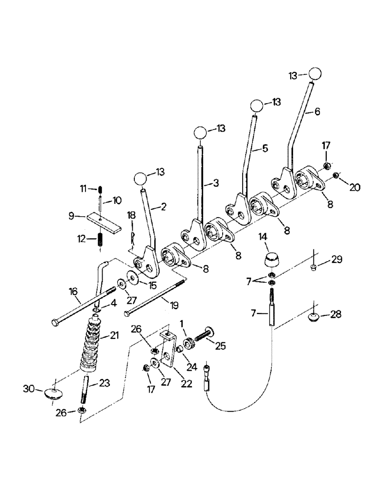 Схема запчастей Case IH CR-1280 - (01-28) - HYDRAULIC CONTROL VALVE CONTROLS (10) - CAB