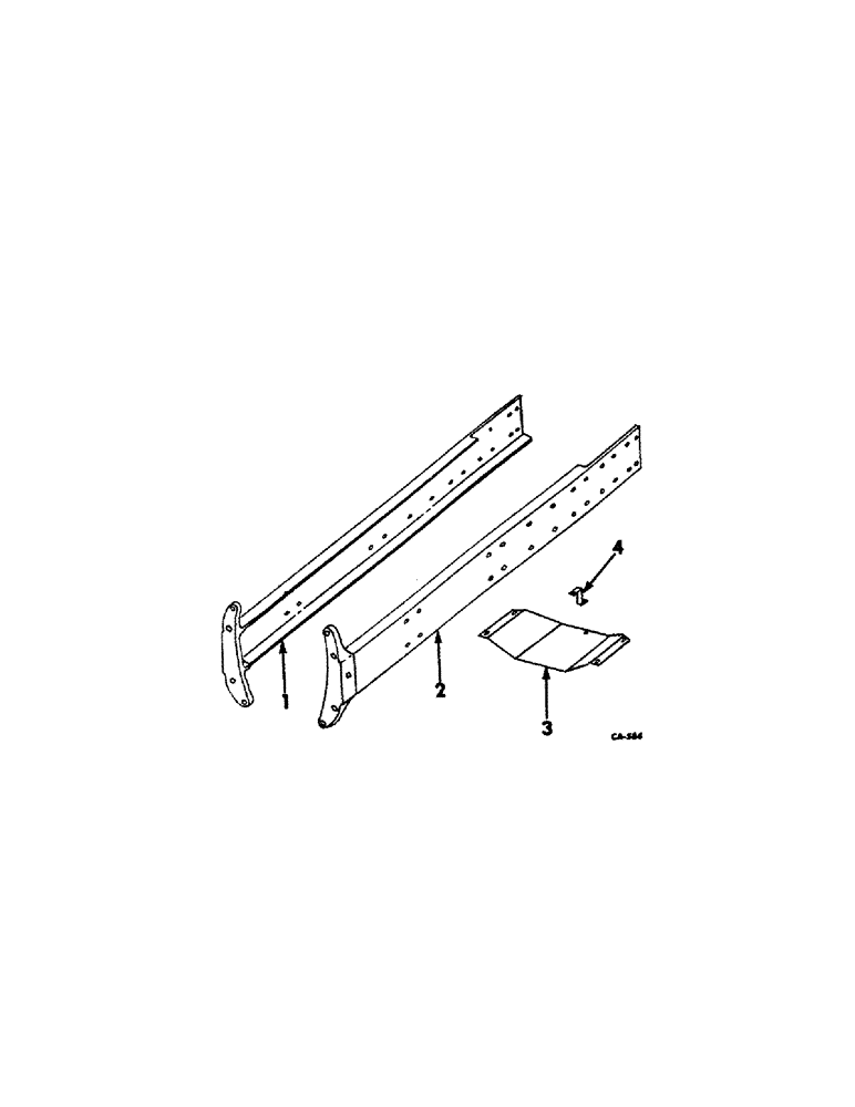 Схема запчастей Case IH 21456 - (09-02[A]) - FRAME, FRONT CHANNELS (12) - FRAME