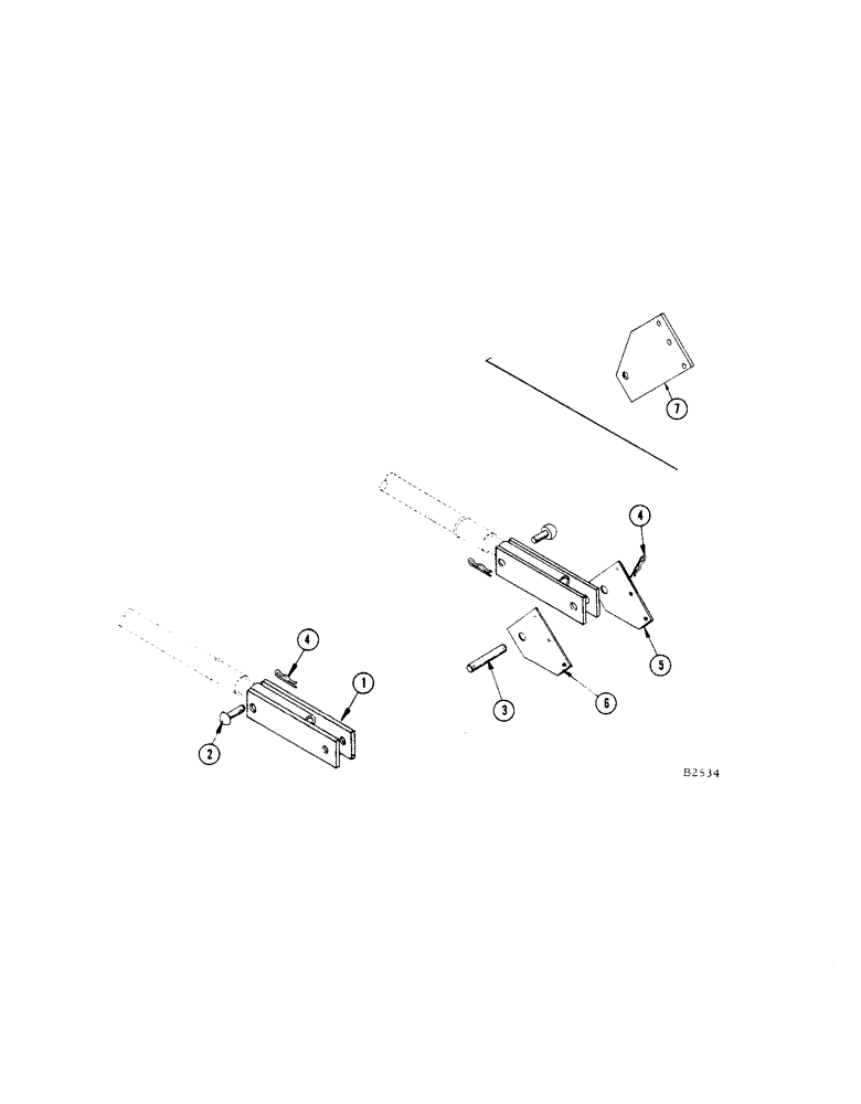 Схема запчастей Case IH 402 - (16[1]) - RAM EXTENSION AND LIFT BRACKETS 1160/1660/1665 - 2, 3 AND 4 ROW (58) - ATTACHMENTS/HEADERS