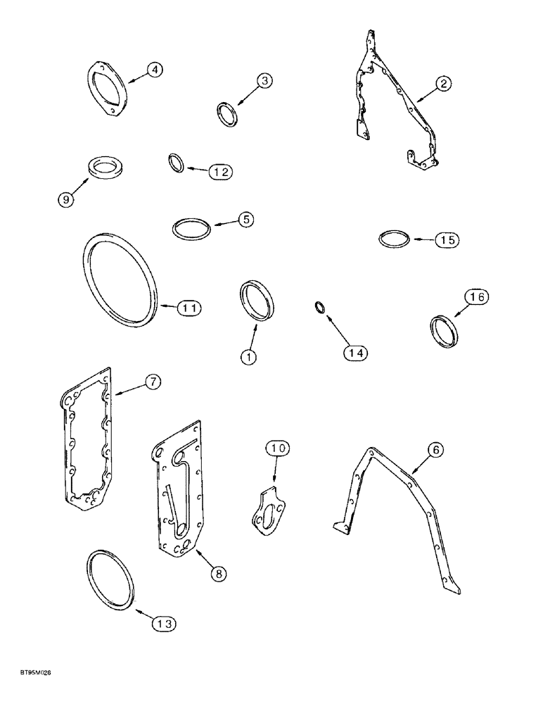 Схема запчастей Case IH 9310 - (2-094) - CYLINDER BLOCK GASKET KIT, 6T-830/6TA-830 EMISSIONS CERTIFIED ENGINES, S/N JEE0036501 & AFTER (02) - ENGINE