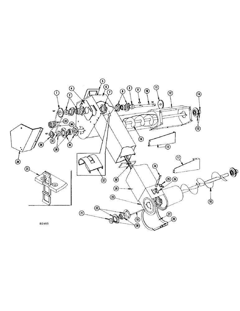 Схема запчастей Case IH 460 - (082) - TAILINGS ELEVATOR (66) - THRESHING