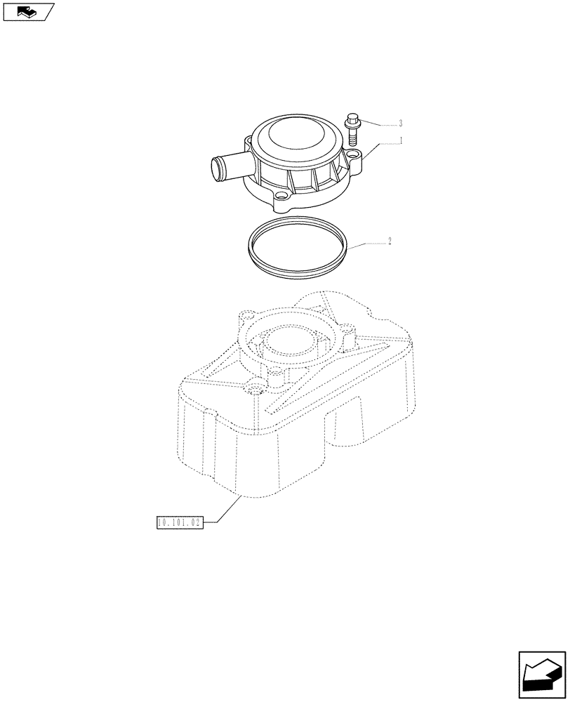 Схема запчастей Case IH F4GE9684D J604 - (10.101.03) - BREATHER - ENGINE (10) - ENGINE