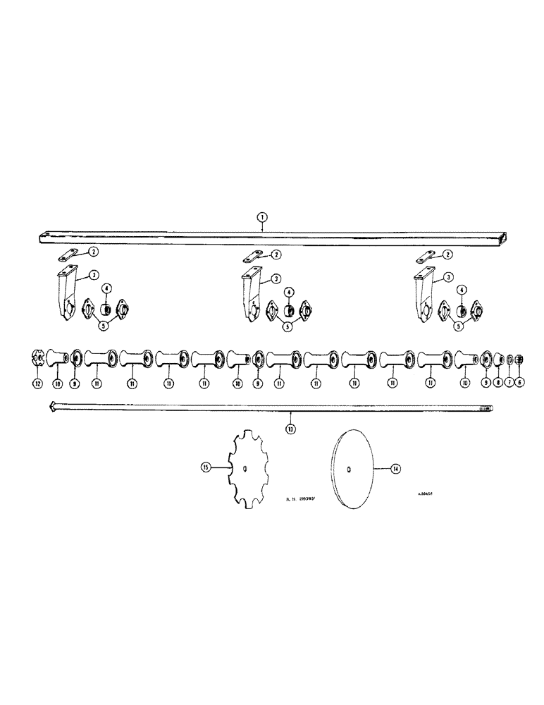 Схема запчастей Case IH B-SERIES - (30) - FRONT GANG B157, 7-1/4 INCH SPACING 