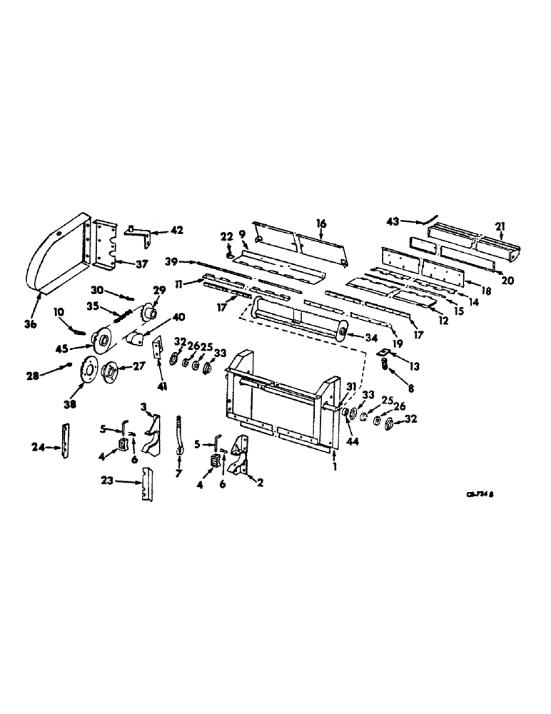 Схема запчастей Case IH 914 - (21-02) - THRESHING CYLINDER AND CONCAVE, WINDROW SPECIAL (14) - THRESHING