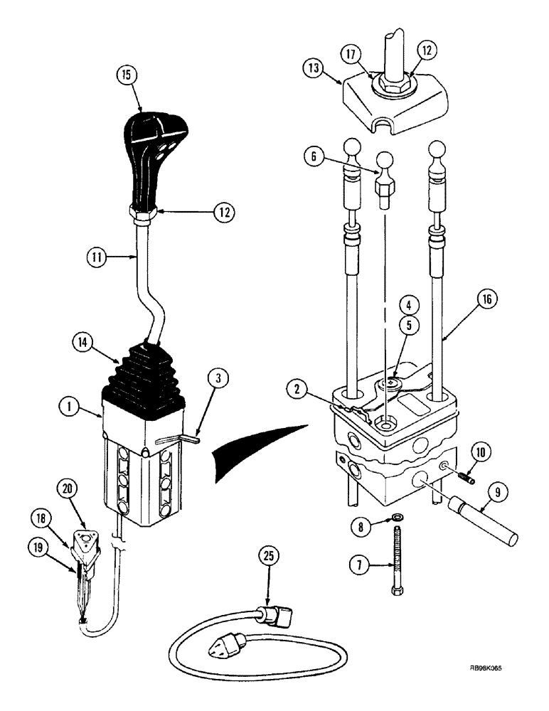 Схема запчастей Case IH L550 - (8-046) - CONTROL ASSEMBLY - 3 FUNCTION (CX70 - CX100) (08) - HYDRAULICS