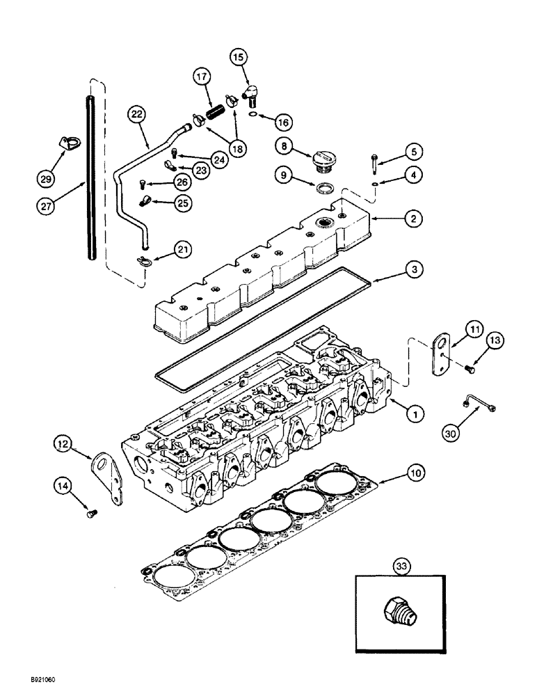 Схема запчастей Case IH 2022 - (2-50) - CYLINDER HEAD COVER AND GASKET, 6TA-830 ENGINE (01) - ENGINE