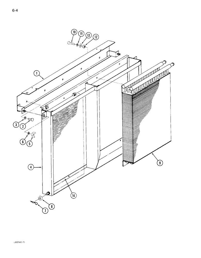 Схема запчастей Case IH 1844 - (6-04) - OIL COOLER AND SUPPORTS (03) - POWER TRAIN