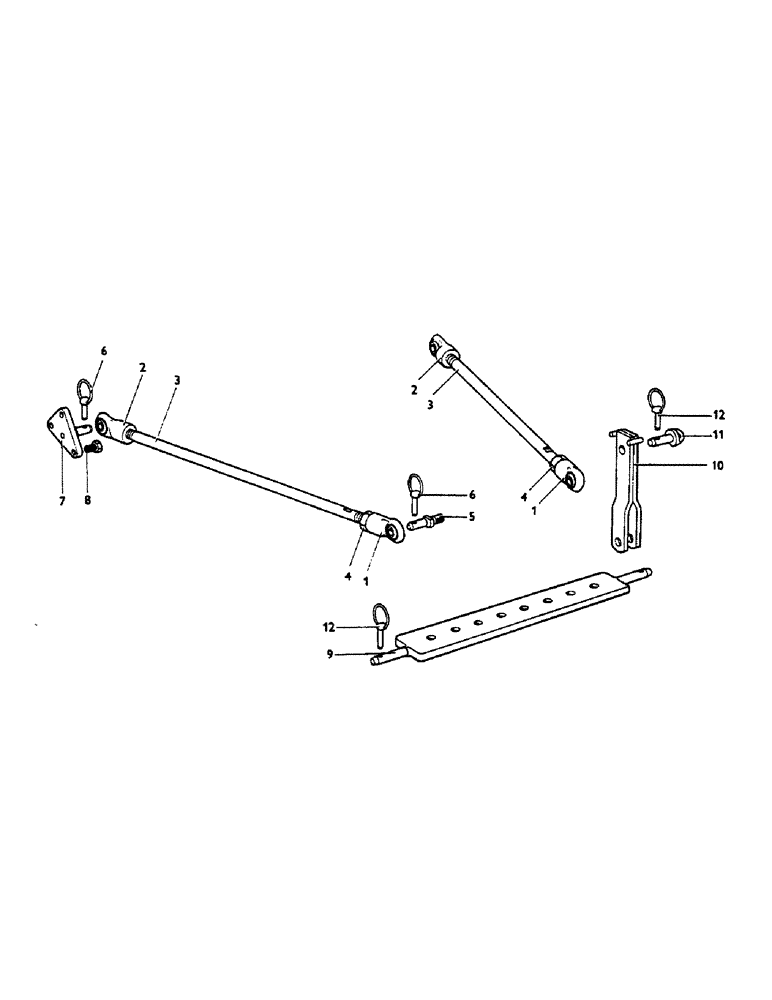 Схема запчастей Case IH 990 - (K14) - DRAWBARS AND HITCHES, LINKAGE STABILIZERS AND DRAWBARS, 990, 995, 996, 1210, 1212 TRACTORS Drawbars & Hitches