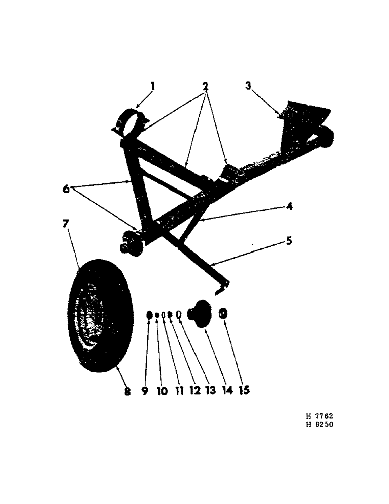 Схема запчастей Case IH 201 - (D-035) - TRANSPORTING MAIN AXLE, TRANSPORTING ATTACHMENT (58) - ATTACHMENTS/HEADERS