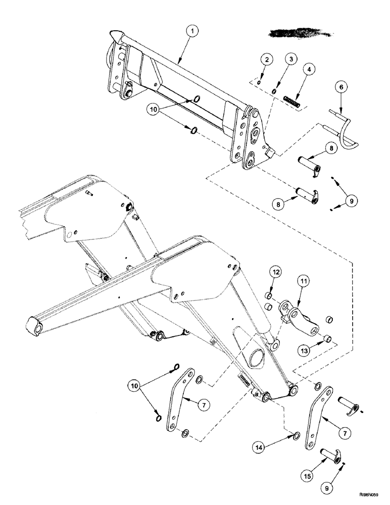 Схема запчастей Case IH L700 - (9-06) - QUICK ATTACH ADAPTER (09) - CHASSIS/ATTACHMENTS