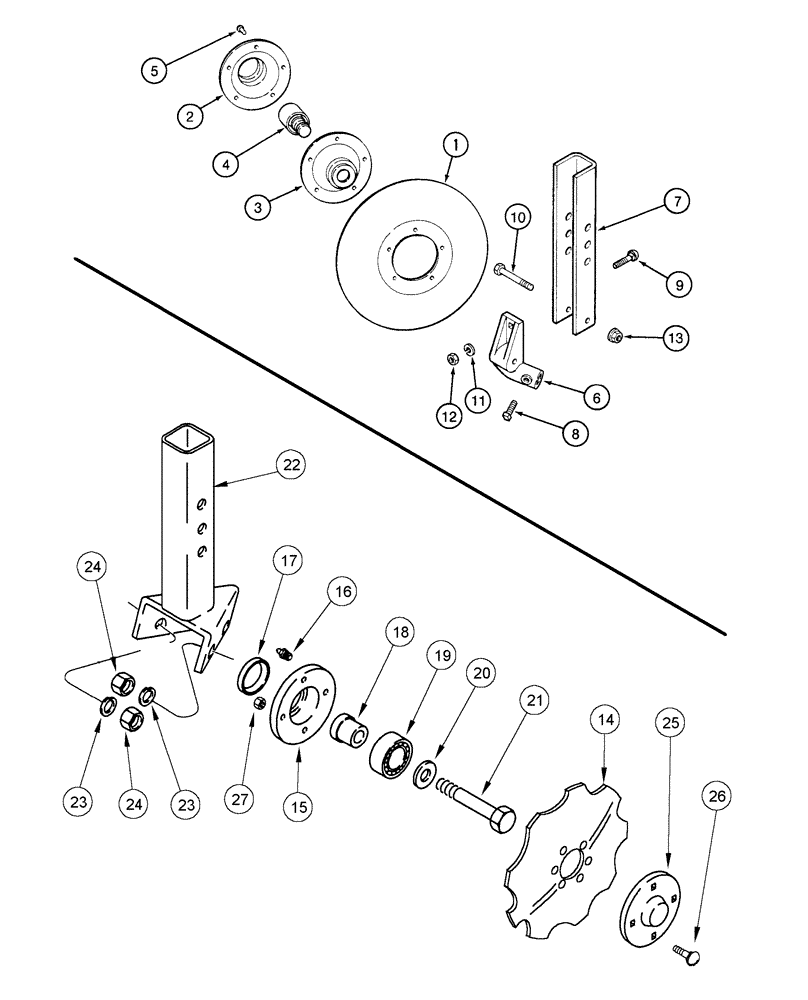 Схема запчастей Case IH 1200 - (L.10.F[18]) - FURROWING DISC ATTACHMENT, NOTCHED FURROWING DISC ATTACHMENT L - Field Processing