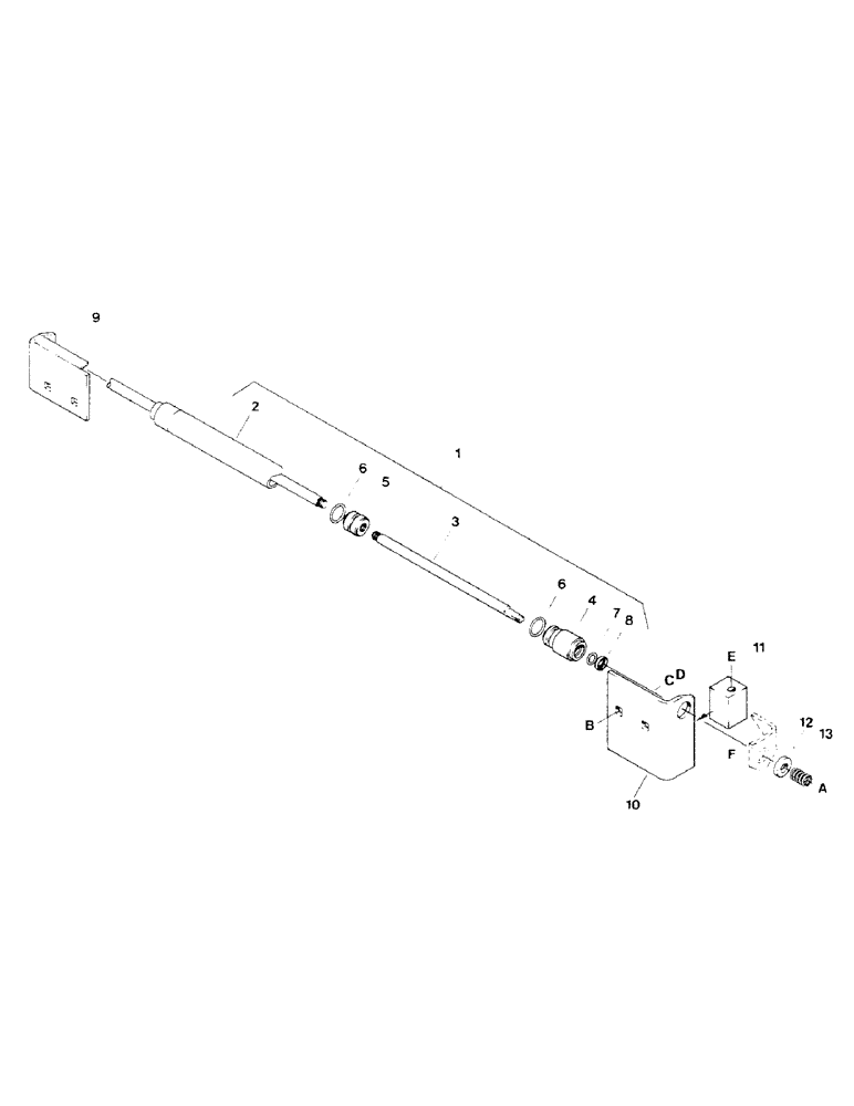 Схема запчастей Case IH 6500 - (8-30) - DECK SHIFT CYLINDER, ADJUSTABLE OPENING, 21, 25 AND 30 FOOT (08) - HYDRAULICS