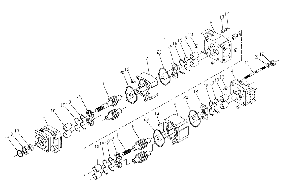 Схема запчастей Case IH 7700 - (B04[11]) - HYDRAULIC PUMP COMMERCIAL {125/M11-330/3306} Hydraulic Components & Circuits