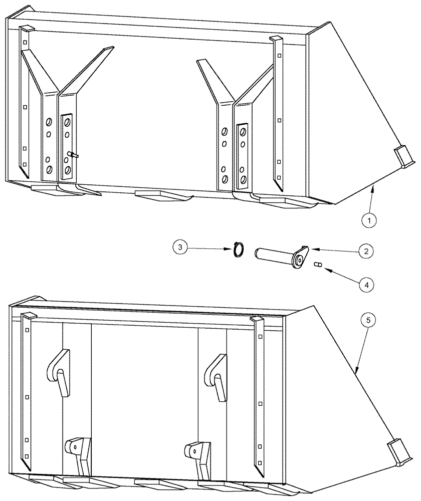 Схема запчастей Case IH L505 - (09-08) - MATERIAL BUCKET GENERAL PURPOSE (09) - CHASSIS/ATTACHMENTS