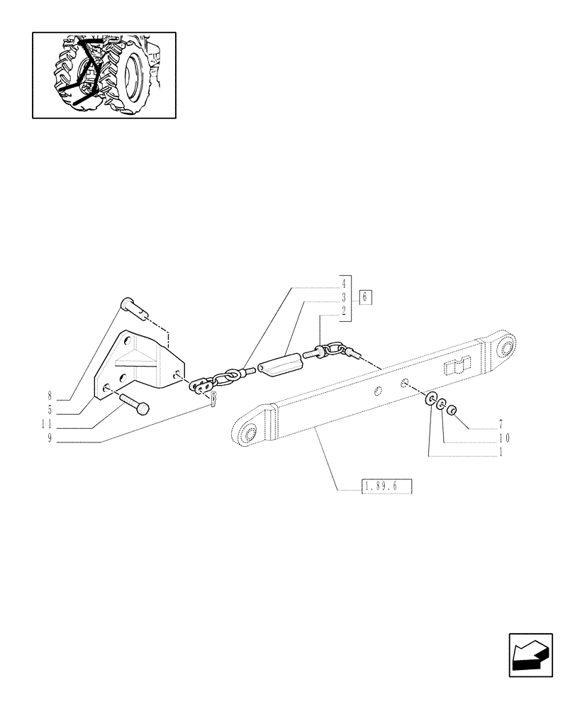 Схема запчастей Case IH JX70 - (1.89.9) - LATERAL STABILIZERS (09) - IMPLEMENT LIFT