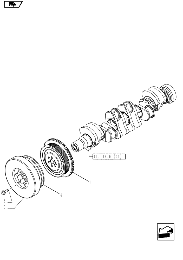 Схема запчастей Case IH MAGNUM 190 - (10.103.01[02]) - PULLEY & DAMPER (10) - ENGINE