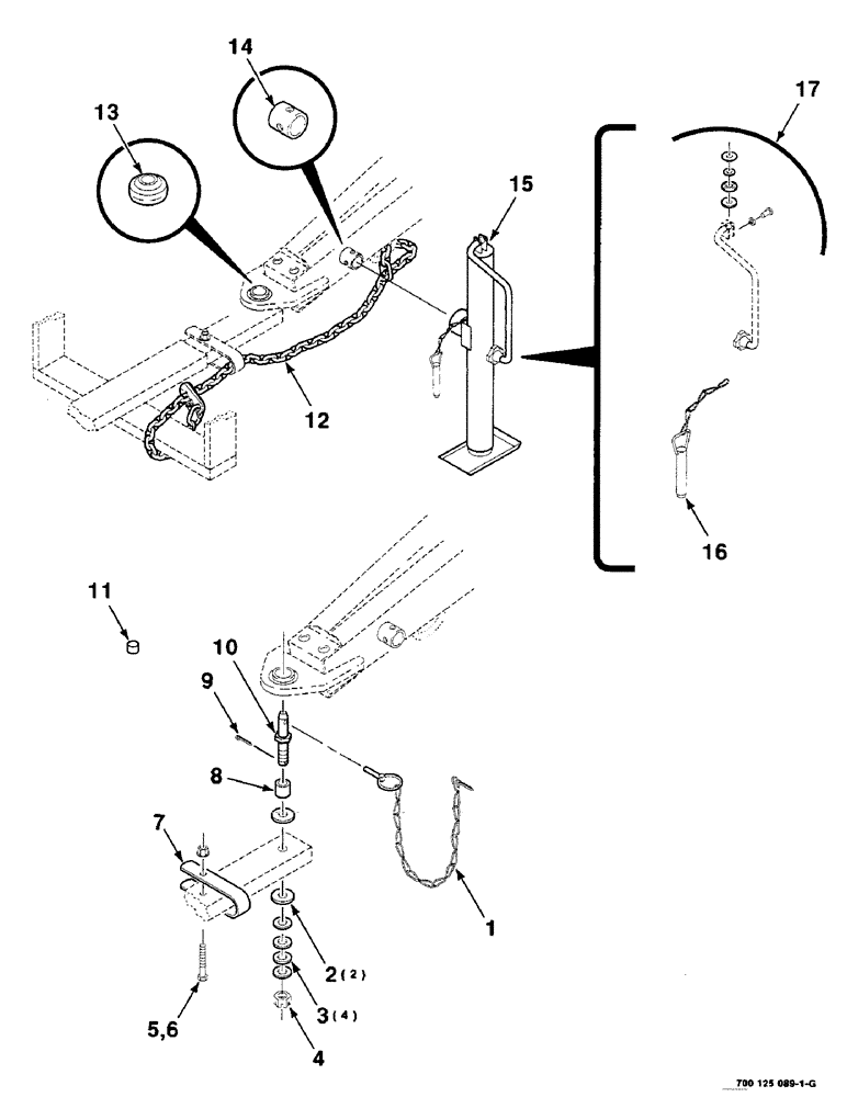 Схема запчастей Case IH 8455T - (7-02) - HITCH AND JACK ASSEMBLY (12) - MAIN FRAME