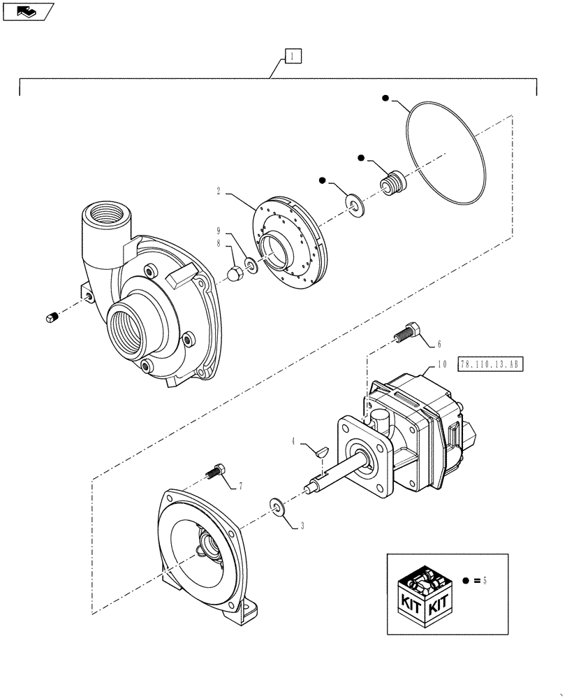 Схема запчастей Case IH 810 - (78.110.13.AA) - PRODUCT PUMP, 2" INLET (78) - SPRAYING