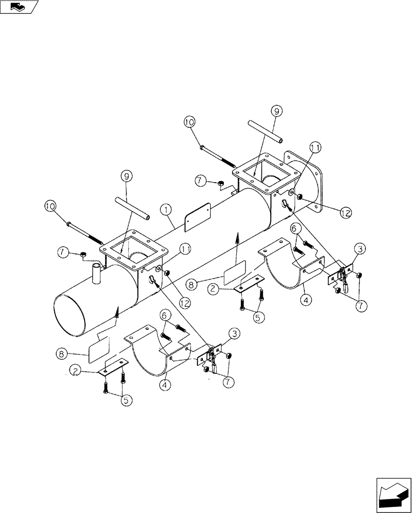 Схема запчастей Case IH 9000 - (75.100.02) - AIR TUBE ASSEMBLY (75) - SOIL PREPARATION