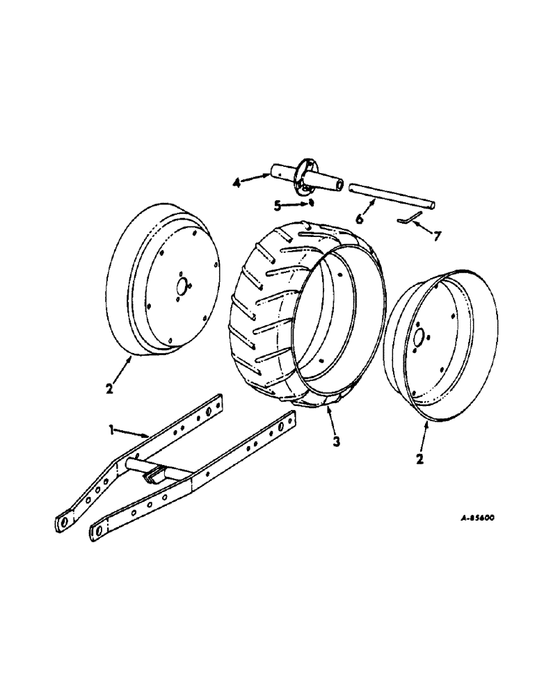 Схема запчастей Case IH 56-SERIES - (N-41) - PRESS WHEEL, PAN TYPE, QUANTITIES SHOWN ARE PER ROW 