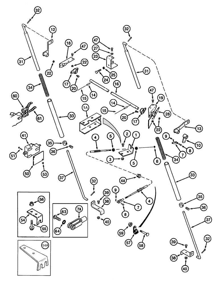 Схема запчастей Case IH CPX420 - (09A-30) - HEIGHT CONTROL LINKAGE (13) - PICKING SYSTEM