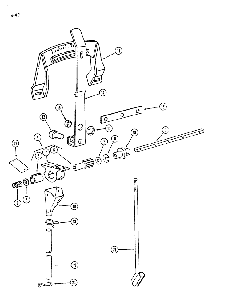 Схема запчастей Case IH 7200 - (9-042) - GRASS SEED FEED MECHANISM (09) - CHASSIS/ATTACHMENTS