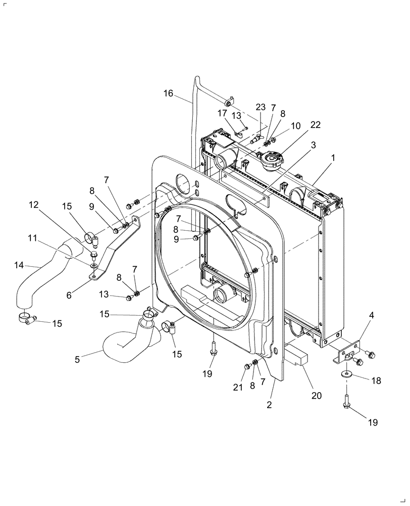 Схема запчастей Case IH FARMALL 35 - (02.01.01) - RADIATOR (02) - ENGINE EQUIPMENT