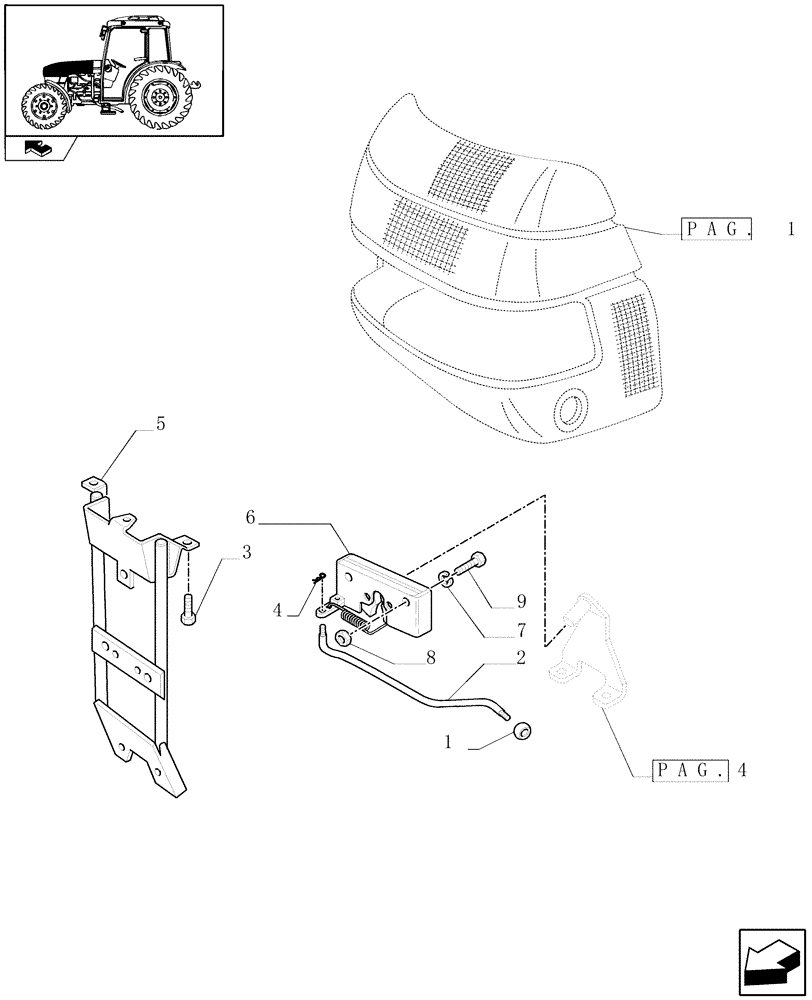 Схема запчастей Case IH FARMALL 85C - (1.83.0[02A]) - HOODS - D6506 (08) - SHEET METAL