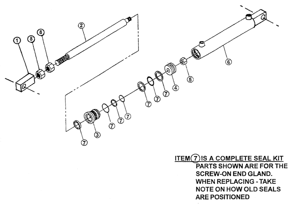 Схема запчастей Case IH PATRIOT WT - (06-006) - HYDRAULIC CYLINDER - BOOM LEVEL - (3" X 10") - 1" DIA ROD Cylinders