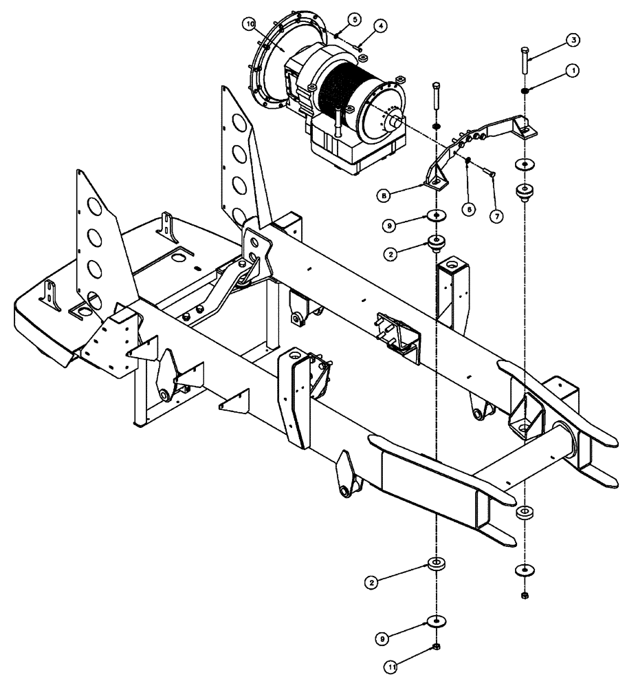 Схема запчастей Case IH FLX4375 - (03-003) - TRANSMISSION MOUNTING (FLX4375) (03) - TRANSMISSION