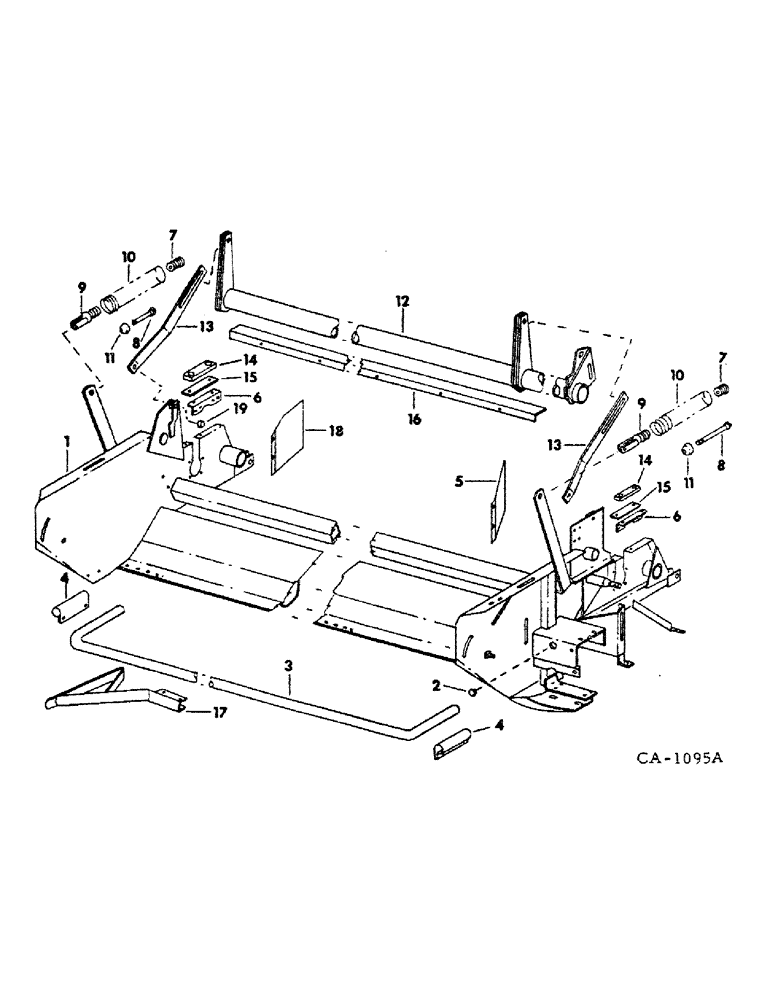 Схема запчастей Case IH 990 - (S-05) - HEADER FRAME 