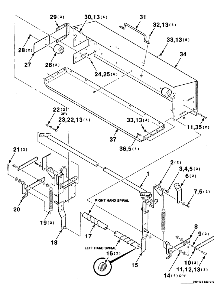 Схема запчастей Case IH 8455T - (9-56) - MESH WRAP BOX ASSEMBLY, SERIAL NUMBER CFH0084586 AND LATER Decals & Attachments