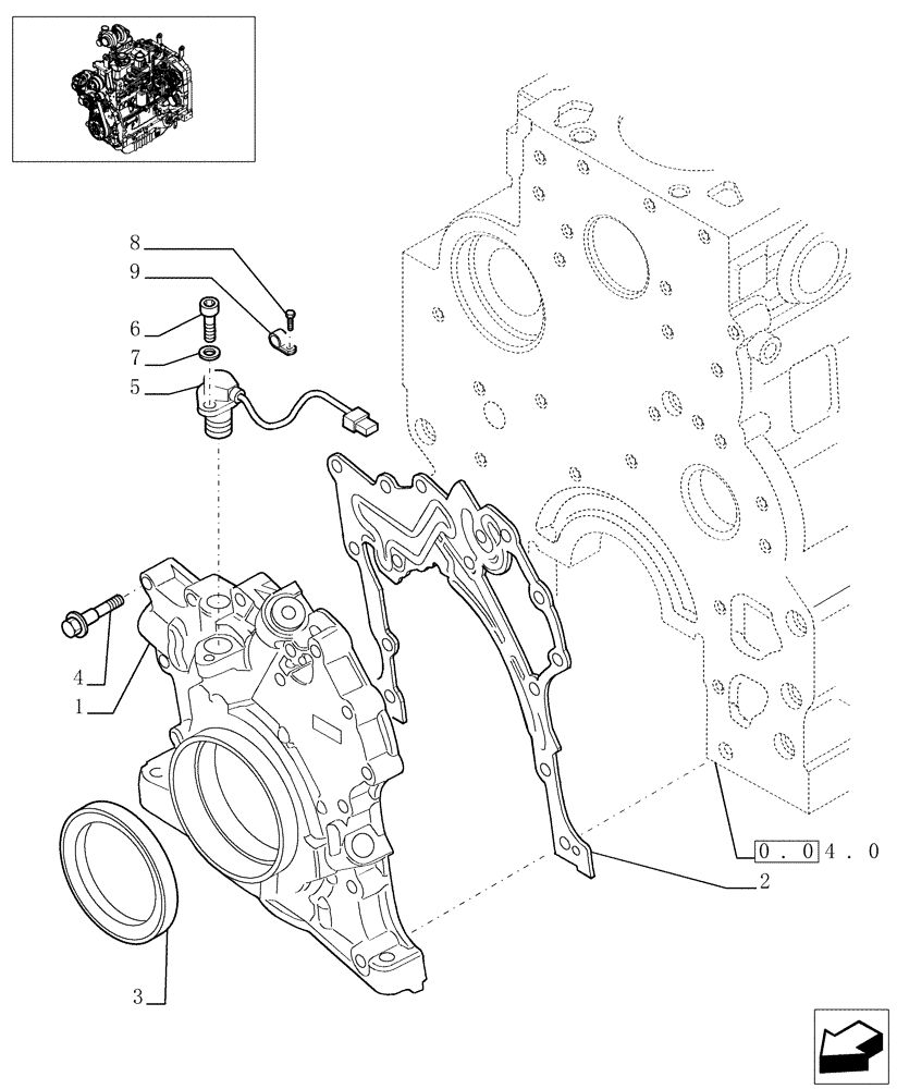 Схема запчастей Case IH MXU115 - (0.30.0) - OIL PUMP ENGINE (01) - ENGINE