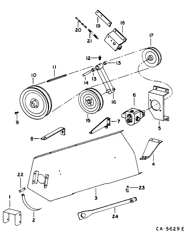 Схема запчастей Case IH 1460 - (10-095) - HYDRAULIC REEL DRIVE, SEPARATOR PARTS (07) - HYDRAULICS