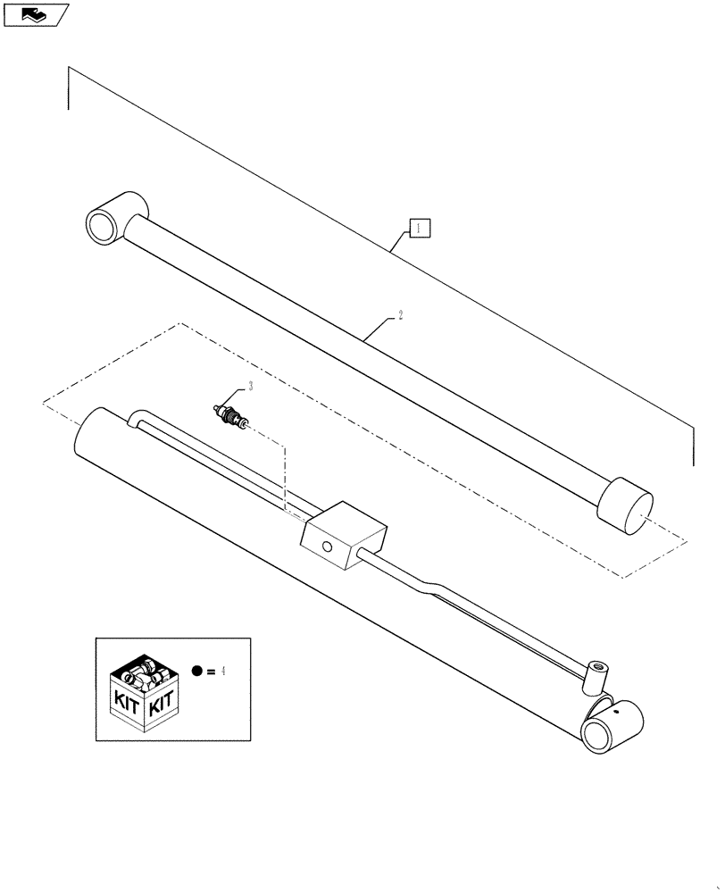 Схема запчастей Case IH 3330 - (35.900.19) - FOLD CYLINDER, BOOM HEIGHT (35) - HYDRAULIC SYSTEMS