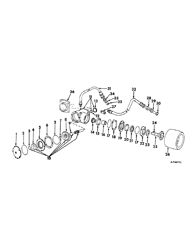 Схема запчастей Case IH 2806 - (B-24) - POWER TRAIN, BELT PULLEY, REGULAR DUTY, TRACTORS WITH INDEPENDENT PTO (03) - POWER TRAIN